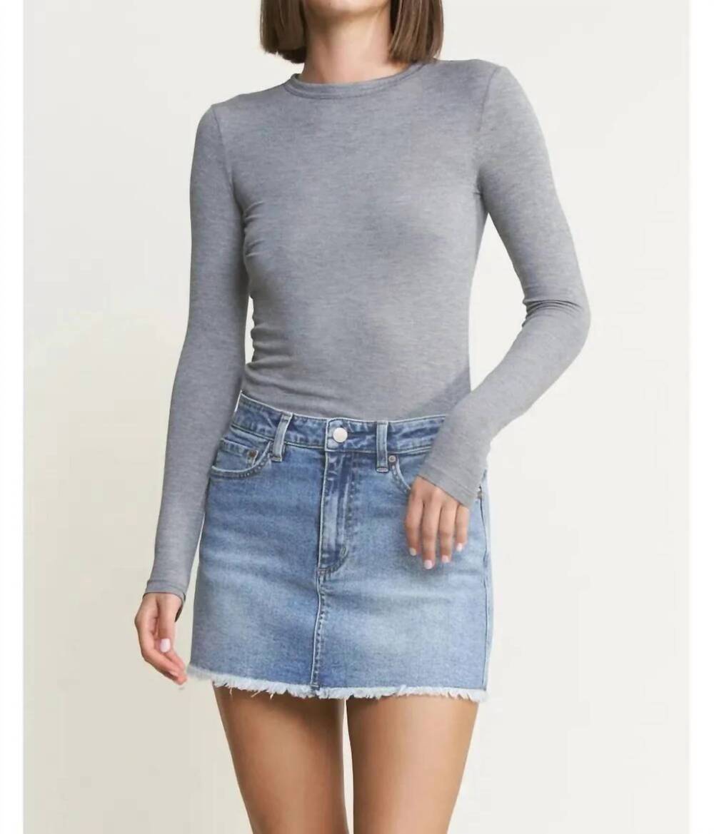 NEW MICA high rise denim mini skirt in blue